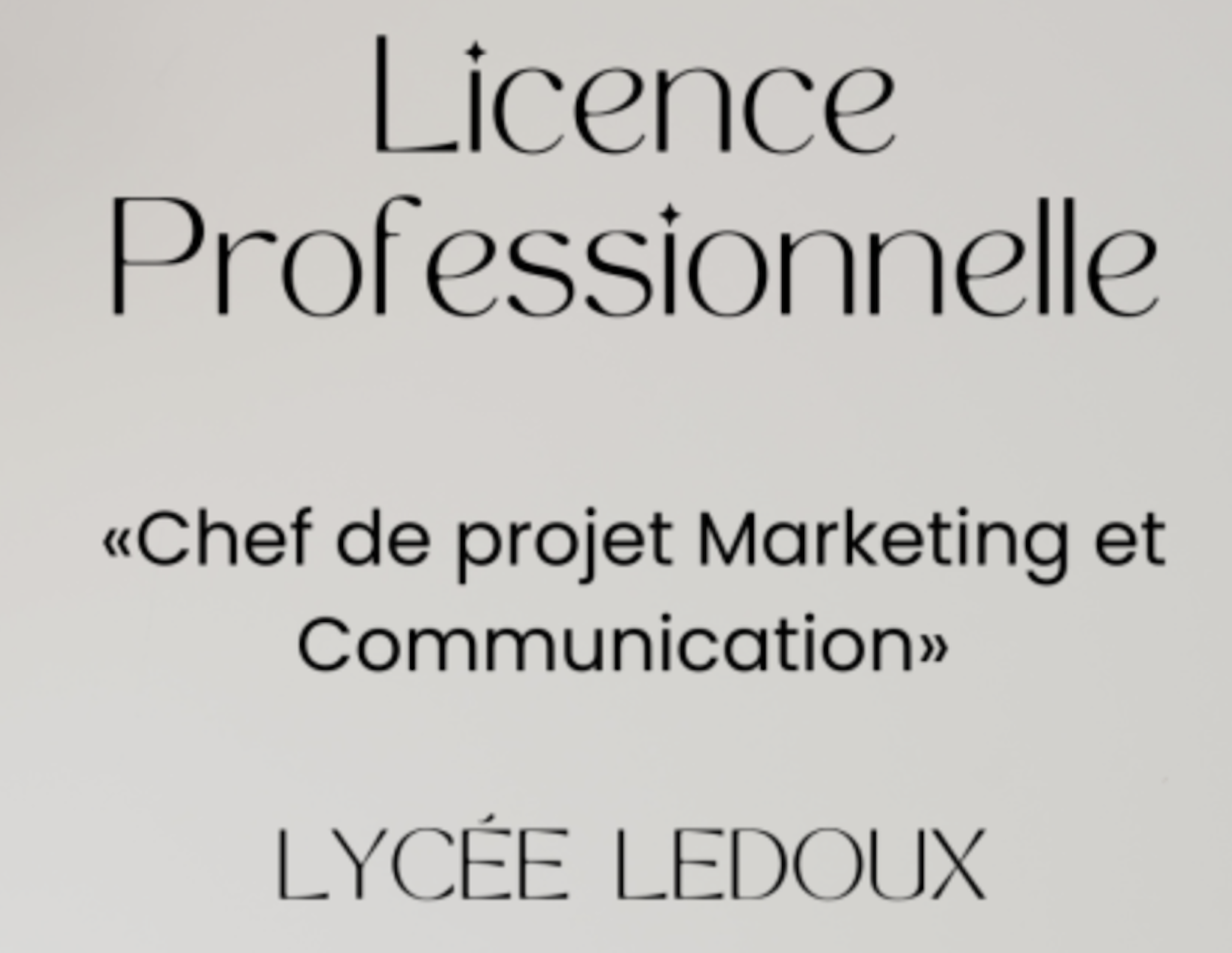 Licence Communication Marketing